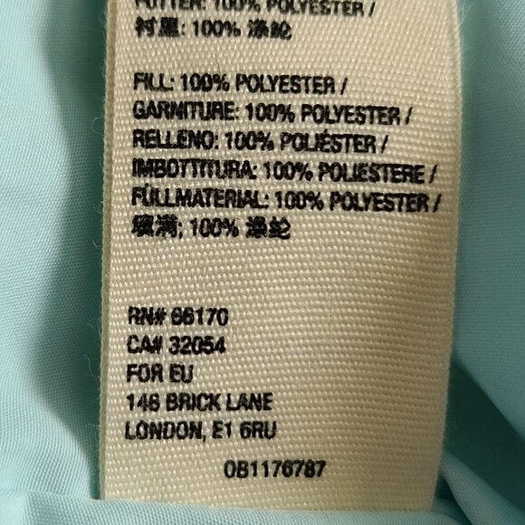 Free People Ella Puffer Jacket Sz M Blue Button Front Pockets Cozy NWT $168 - Picture 9 of 14